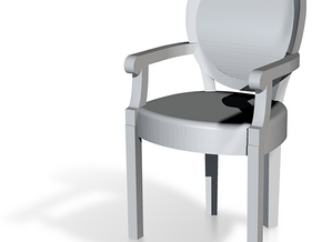 1:48 Louis XVI Armchair in White Natural Versatile Plastic