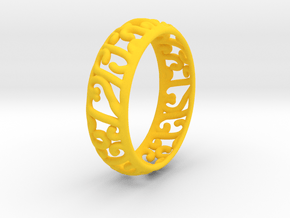 Sun Princess Ring in Yellow Processed Versatile Plastic
