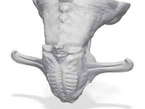 Horned Beast Bust in Tan Fine Detail Plastic