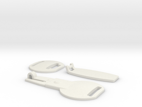 Brown Coat Clasp (Plastic) in White Natural Versatile Plastic