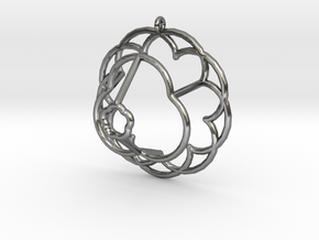 Epicycloid Pendant in Polished Silver
