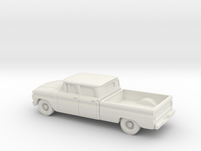 1/87 1962 Chevrolet C20 Fleetside Small R. Window in White Natural Versatile Plastic