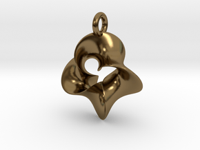 4-Twisted Möbius pendant in Polished Bronze