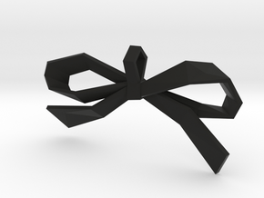 Ribbon Pendant in Black Natural Versatile Plastic