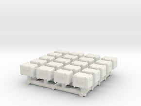1/87 Scale Bunker-Tec Storage Container Pack 1 in White Natural Versatile Plastic