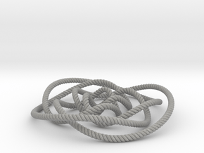 Rose knot 3/5 (Rope with detail) in Aluminum: Small