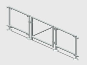 6' Chain-link Vehicle Gate in White Natural Versatile Plastic: 1:87 - HO