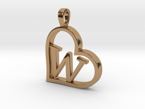 Alpha Heart 'W' Series 1 in Polished Brass