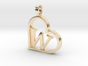 Alpha Heart 'W' Series 1 in 14k Gold Plated Brass