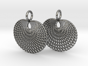 Peacock earrings in Natural Silver
