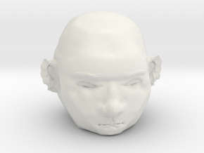 BOB The 3D Printed Face in White Natural Versatile Plastic