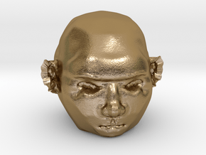 BOB The 3D Printed Face in Polished Gold Steel