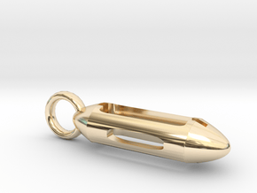 Boat Shuttle Pendant in 14K Yellow Gold