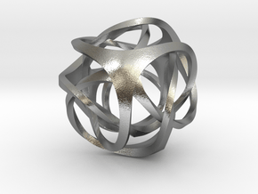 Pendant_Tetrahedron Twist No.2 in Natural Silver