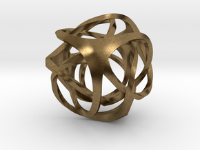 Pendant_Tetrahedron Twist No.2 in Natural Bronze