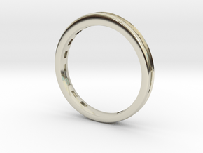 Baguette channel wedding band in 14k White Gold