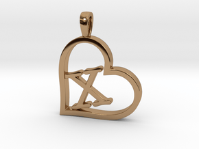 Alpha Heart 'X' Series 1 in Polished Brass