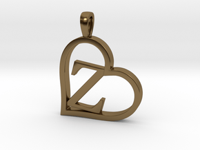 Alpha Heart 'Z' Series 1 in Polished Bronze