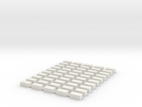 Strohballen klein 50er Set 1:120 in White Natural Versatile Plastic