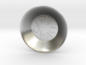 Greek Vowel Charging Bowl (small) in Natural Silver