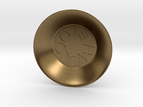 Greek Vowel Charging Bowl (small) in Natural Bronze