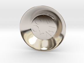 Greek Vowel Charging Bowl (small) in Platinum