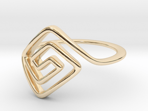 Square Spiral Ring in 14K Yellow Gold: 7 / 54