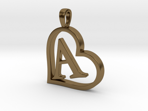 Alpha Heart 'A' Series 1 in Polished Bronze