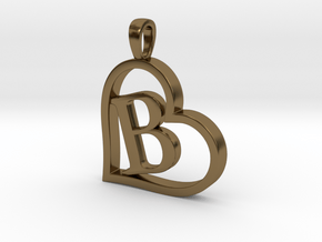 Alpha Heart 'B' Series 1 in Polished Bronze