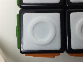 White replacement tile (Rubik's Blind Cube) in White Processed Versatile Plastic