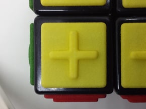 Yellow replacement tile (Rubik's Blind Cube) in Yellow Processed Versatile Plastic