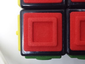 Red replacement tile (Rubik's Blind Cube) in Red Processed Versatile Plastic