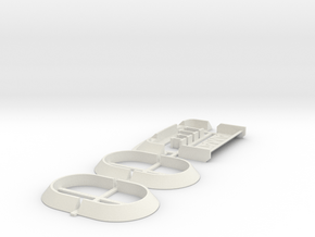 Spoiler & arches kit (universal wide body conversi in White Natural Versatile Plastic