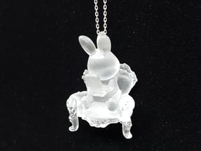 Phoneholic Rabbit pendant in Tan Fine Detail Plastic