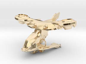 AV-14 Hornet  1:100 in 14k Gold Plated Brass