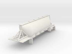 000553 Silo 40 Dry Bulk Trailer in White Natural Versatile Plastic: 1:87 - HO