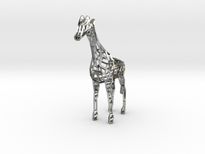 Wire Giraffe in Polished Silver