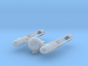 Tie Wing Fighter with Hyperdrive in Tan Fine Detail Plastic