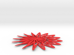 Flower  in Red Processed Versatile Plastic
