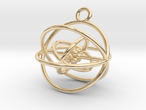 Oxygen atom (large) in 14K Yellow Gold