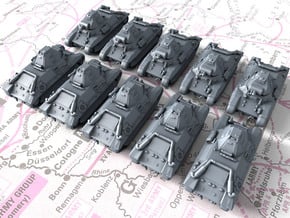 1/600 French FCM 36 Light Tank x10 in Tan Fine Detail Plastic