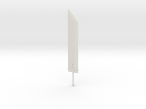 Miniature Buster Sword - Final fantasy 7 in White Natural Versatile Plastic: 1:12