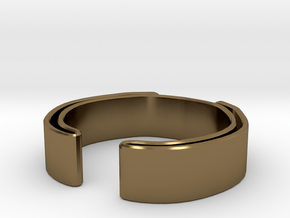 Double Fold Ring in Polished Bronze