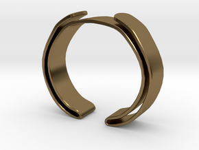 Double Fold Cuff in Polished Bronze