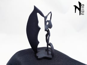 Fox sculpture in Black Natural Versatile Plastic