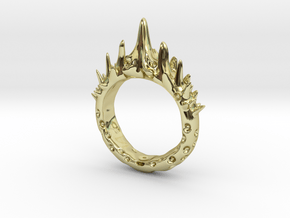 Abstract - Ring 10 - Spiked  in 18k Gold Plated Brass