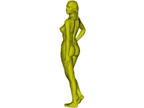 1/35 scale nude beach girl posing figure A in Tan Fine Detail Plastic