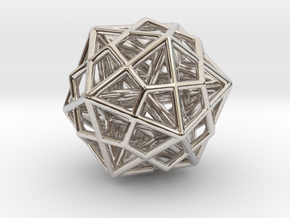Icosa/Dodeca Combo w/nested Stellated Dodecahedron in Platinum