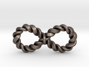 Twistfinity Pendant 1.5" in Polished Bronzed Silver Steel