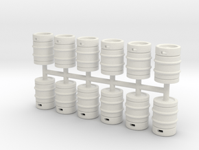 Beer Barrel 01. 1:43 Scale  in White Natural Versatile Plastic
